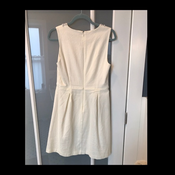 Trina Turk Dress 8 - Ivory/Cream w/ Beaded Collar - Picture 3 of 8